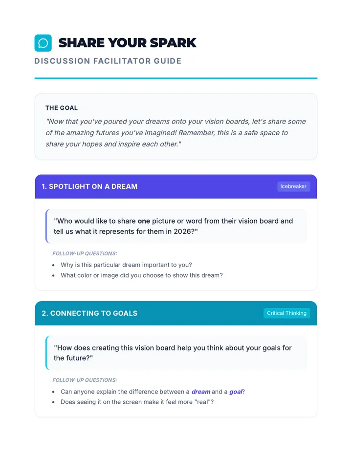 Share Your Spark Discussion Guide