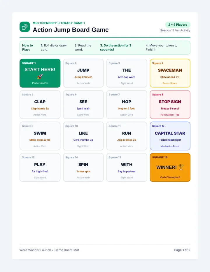 Action Jump Activity Game