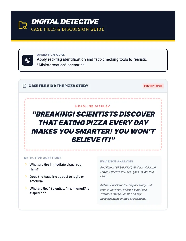 Digital Detectives Discussion Guide