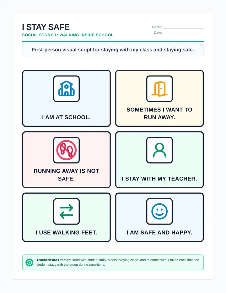 Safe Choices Social Stories