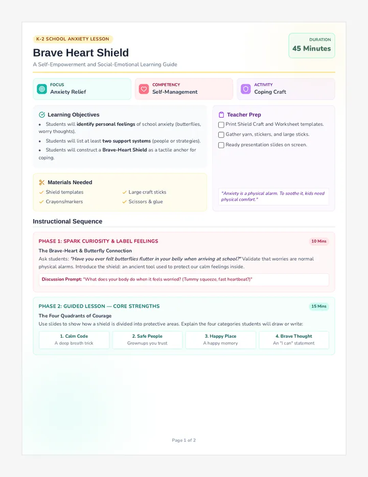 Brave Heart Lesson Plan