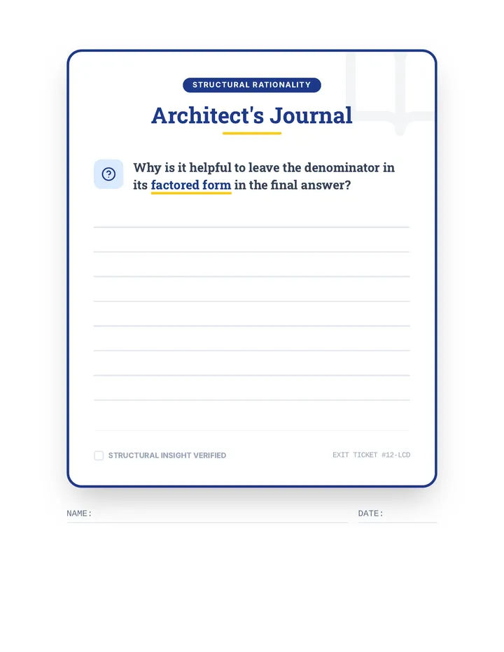 Architects Reflection Journal