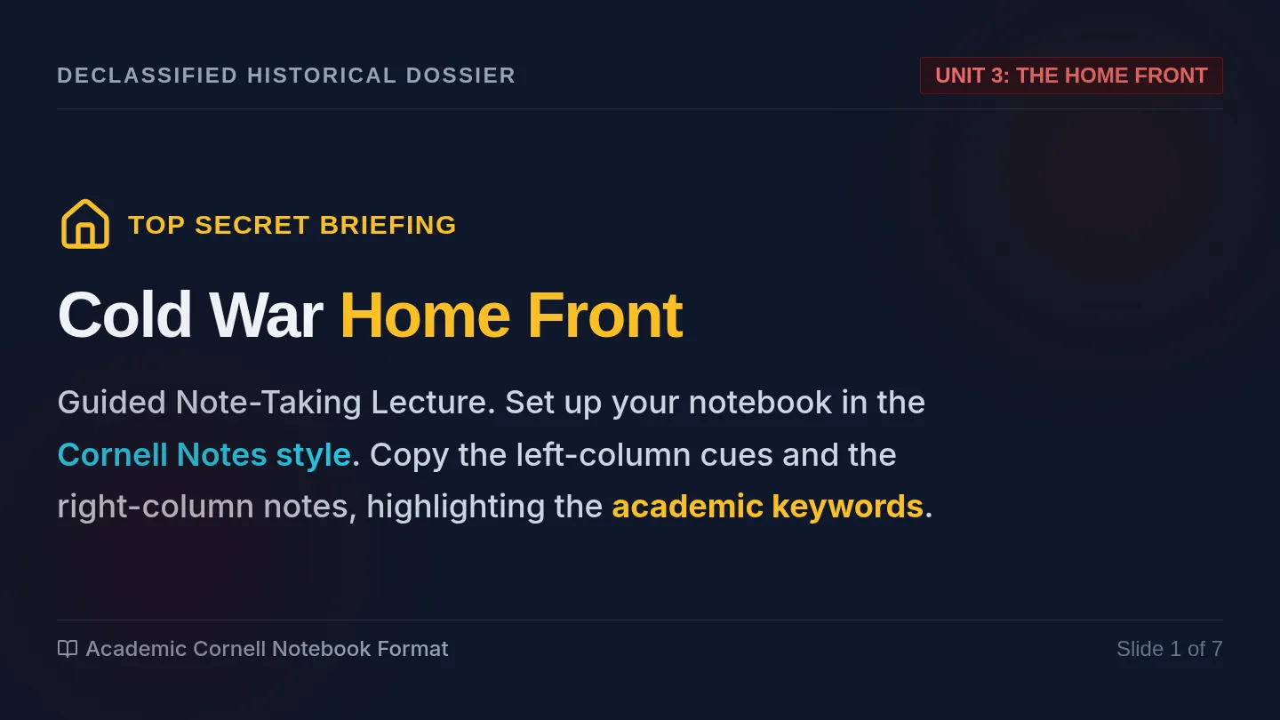 Cold War Home Front Slides