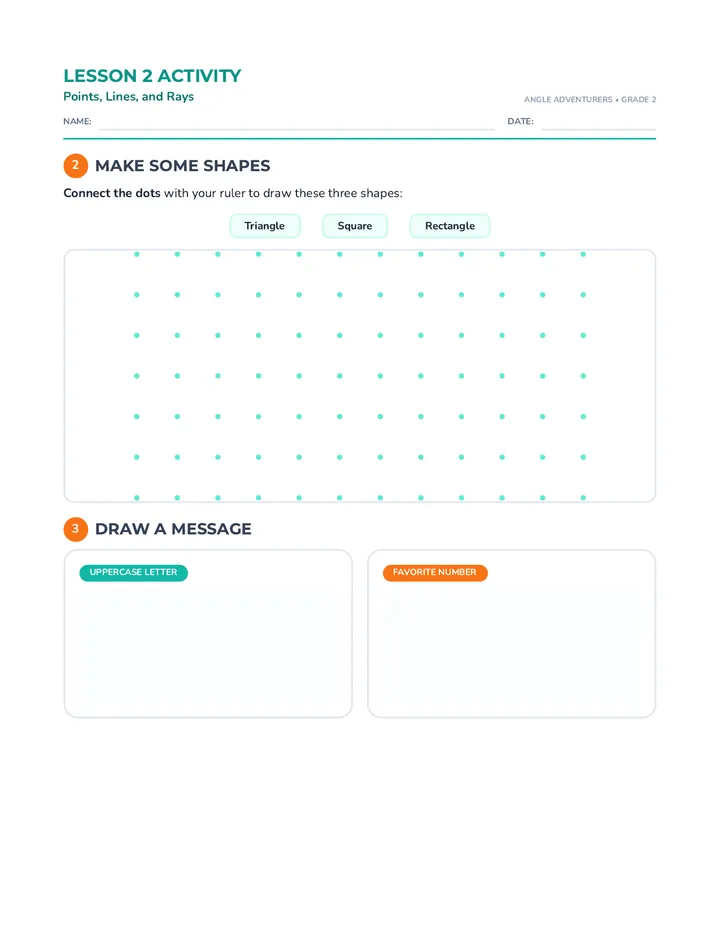 Points and Shapes Worksheet Revised
