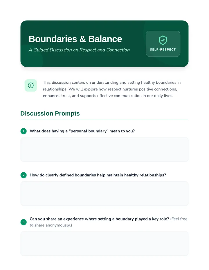Boundaries and Balance Guide