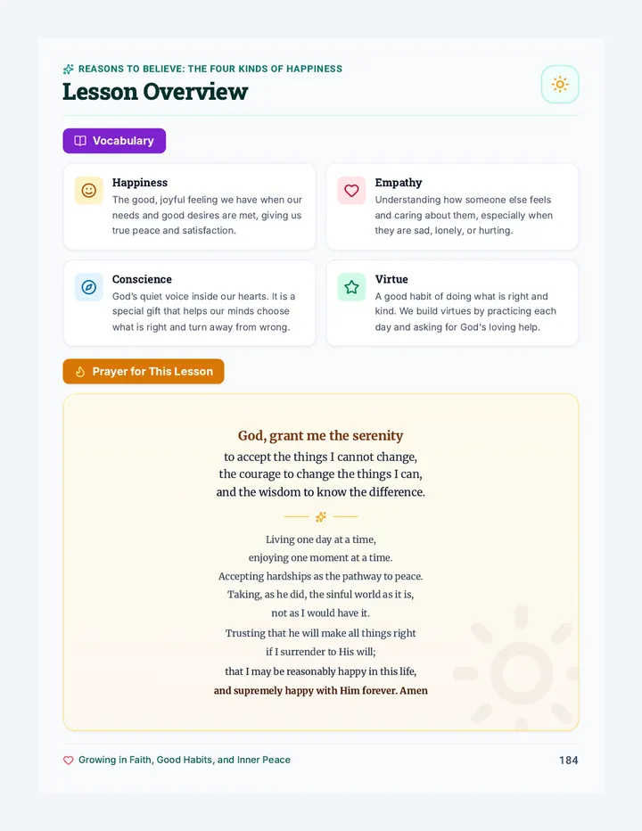 True Happiness Lesson Overview