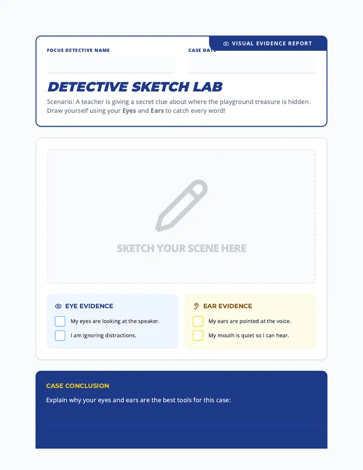 Detective Sketch Activity
