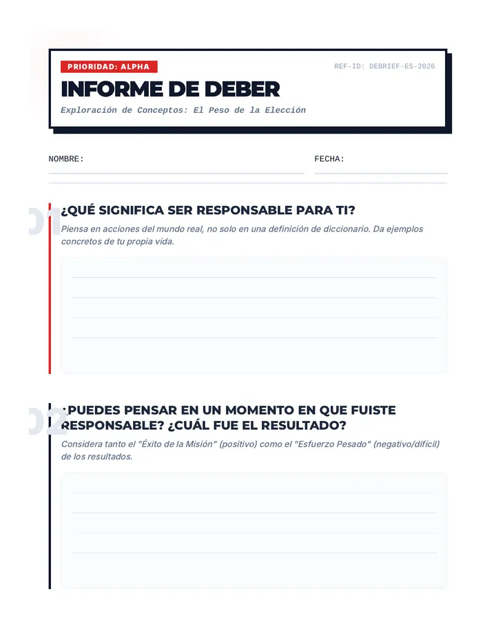 Duty Debrief Spanish Discussion