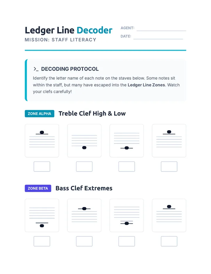 Ledger Line Decoder Worksheet