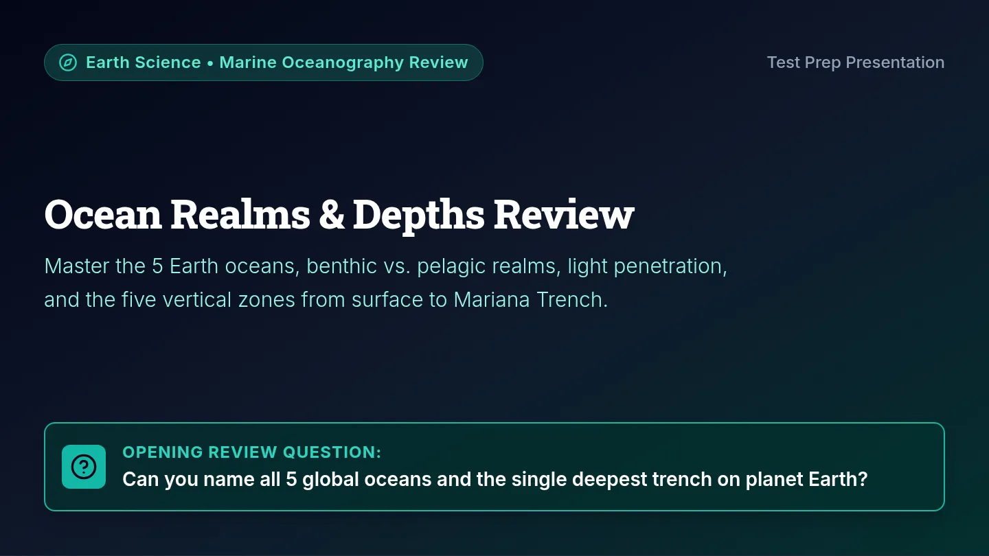 Ocean Depths Review Slides