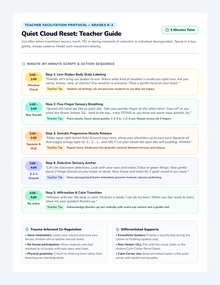 Reset Routine Teacher Guide