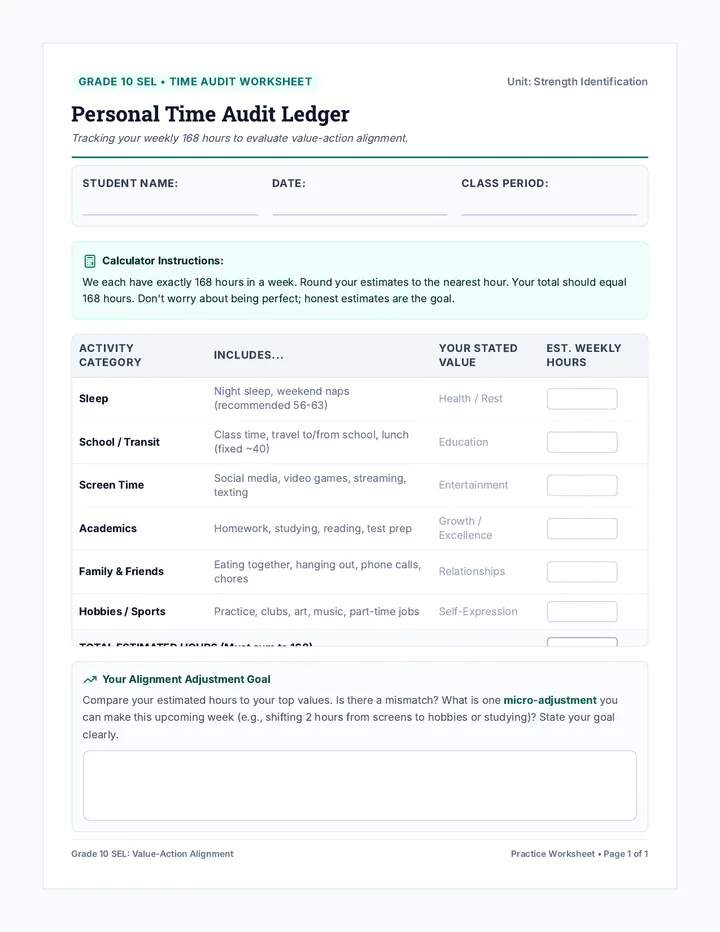 Alignment Practice Worksheet