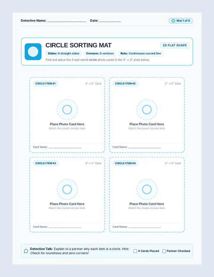 Everyday Shapes Sorting Mats