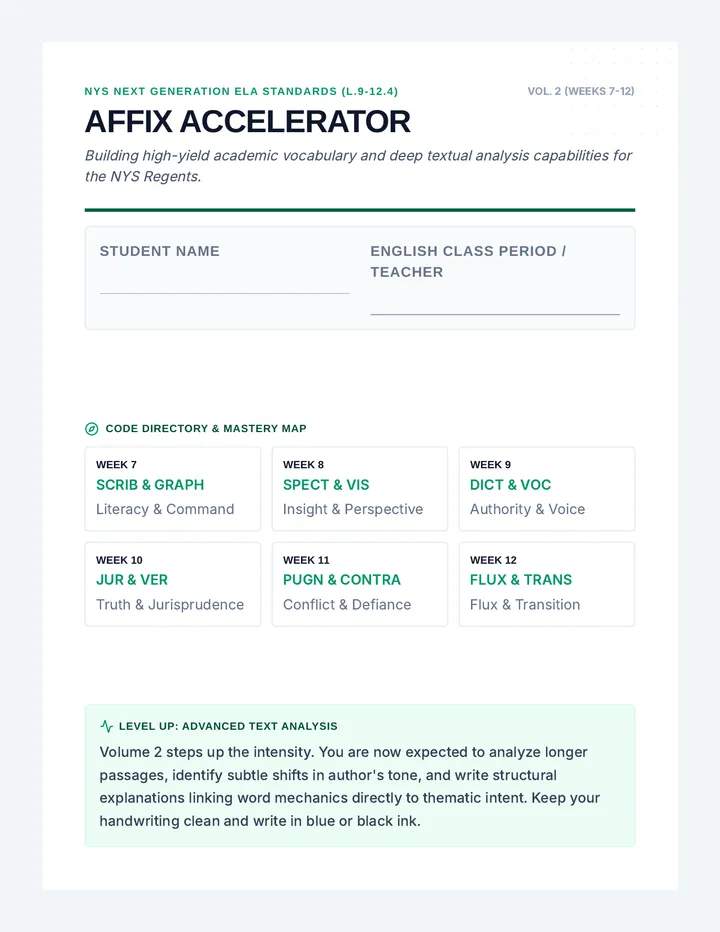 Affix Accelerator Student Workbook