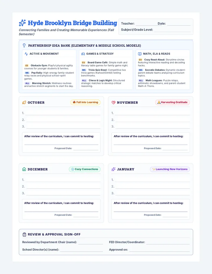 Bridge Builders Worksheet