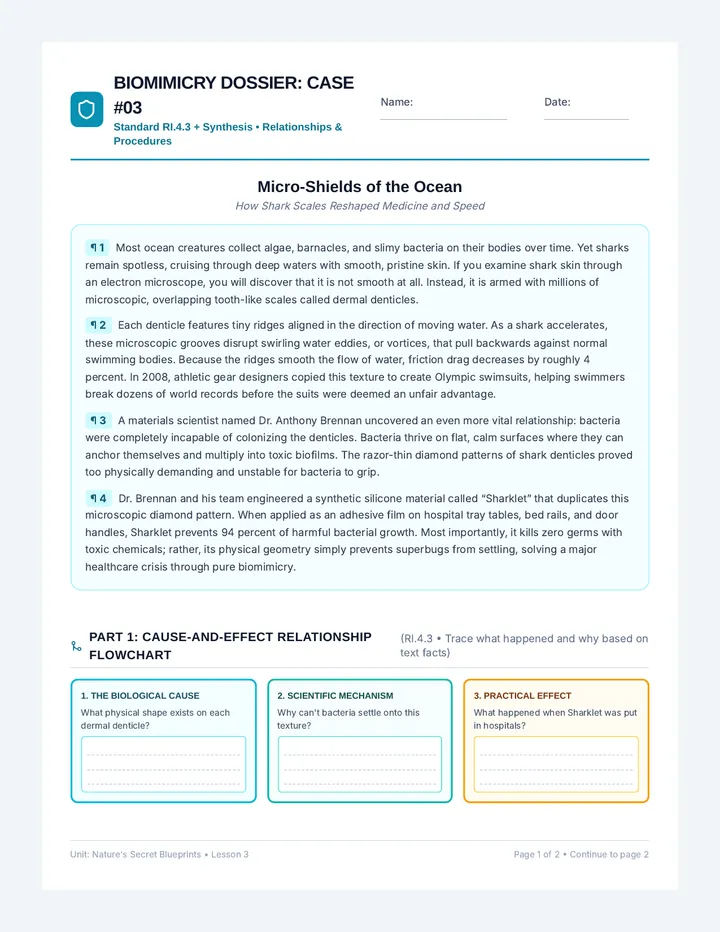 Shark Skin Worksheet