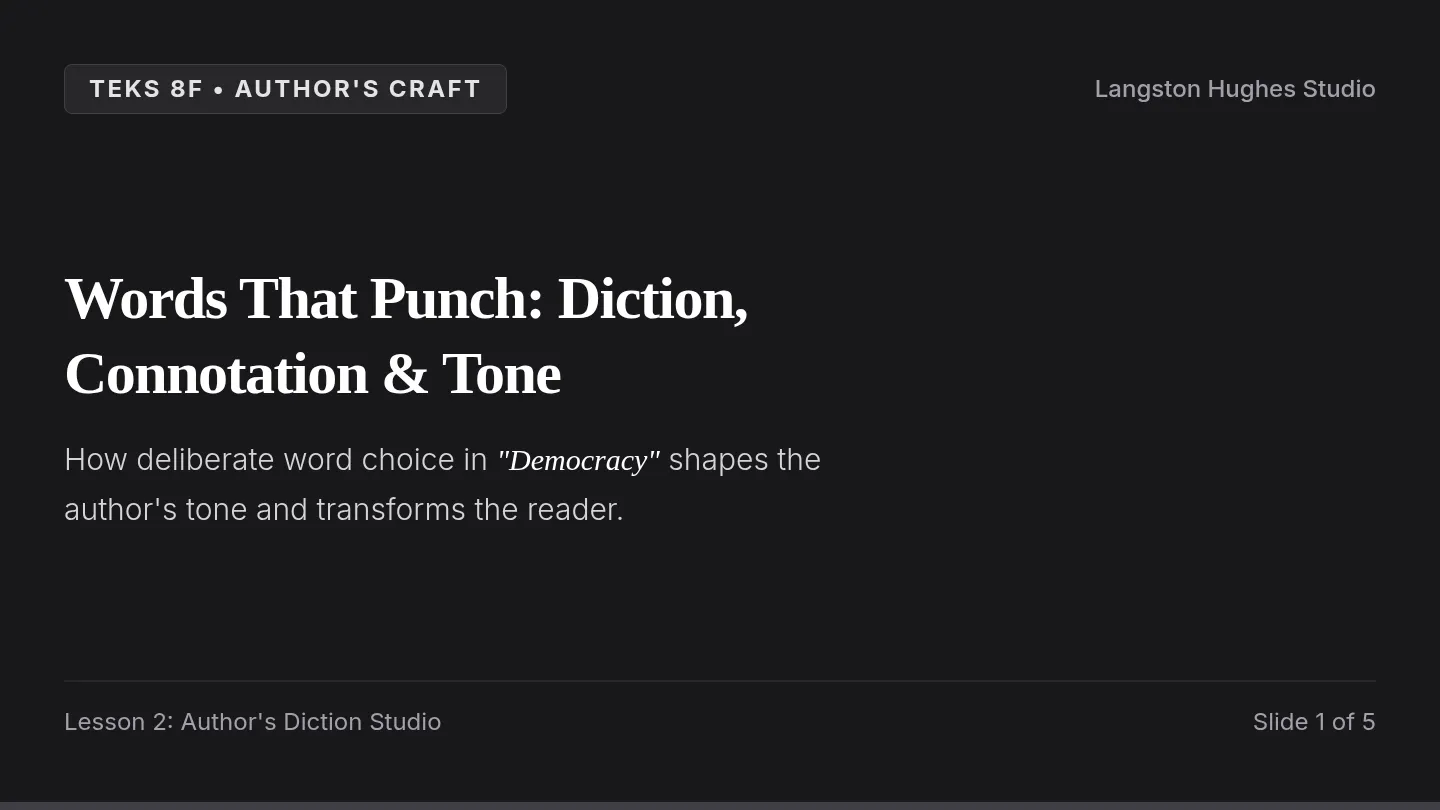 Connotation and Tone Slides