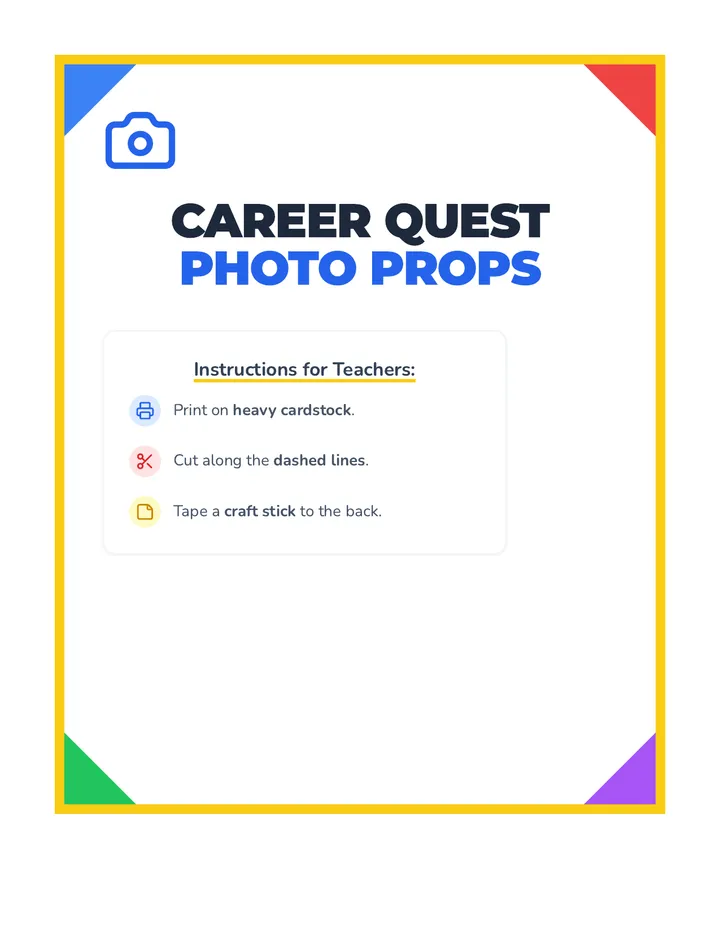 Career Quest Props Document page 1