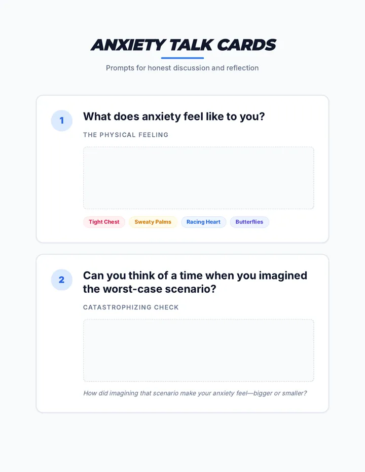 Anxiety Talk Cards