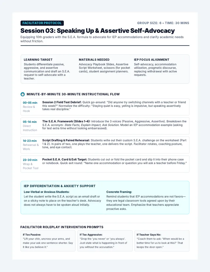 Speaking Up Facilitator Guide