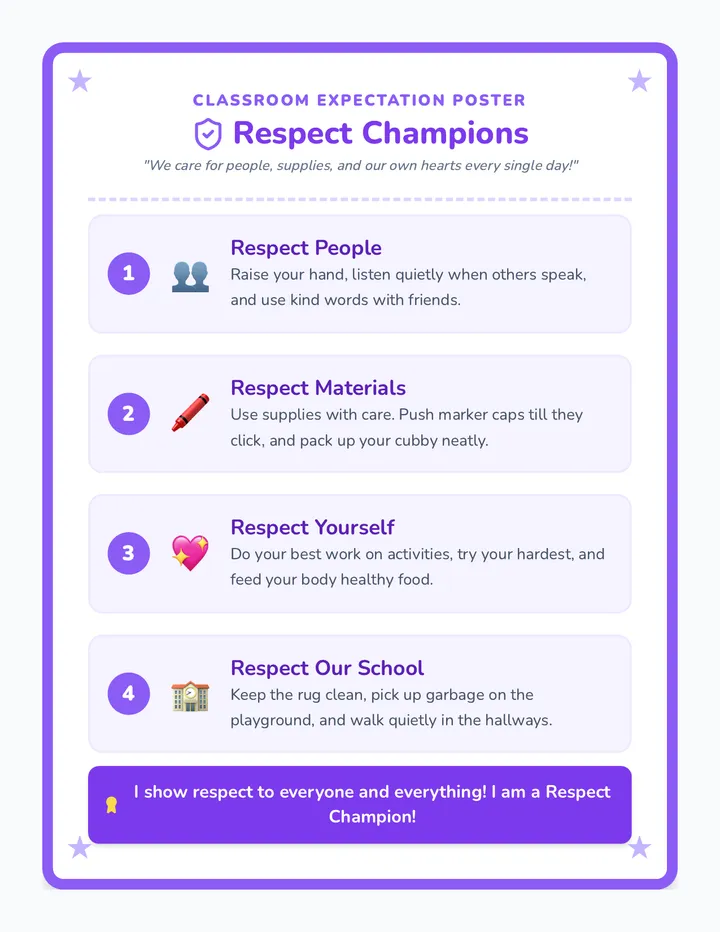 Respect Champions Printables