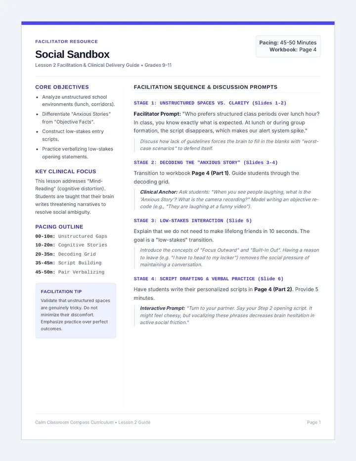Social Sandbox Teacher Guide