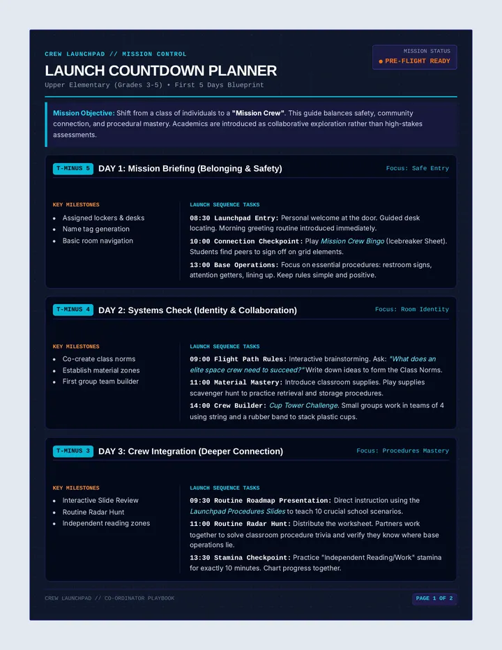 Launch Countdown Planner