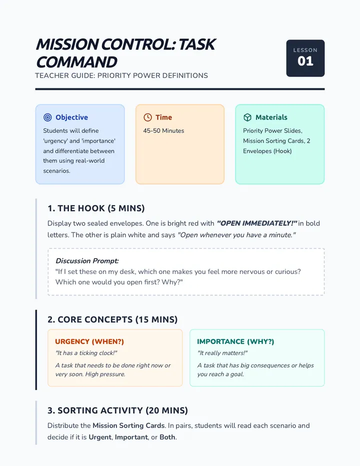 Priority Power Teacher Guide