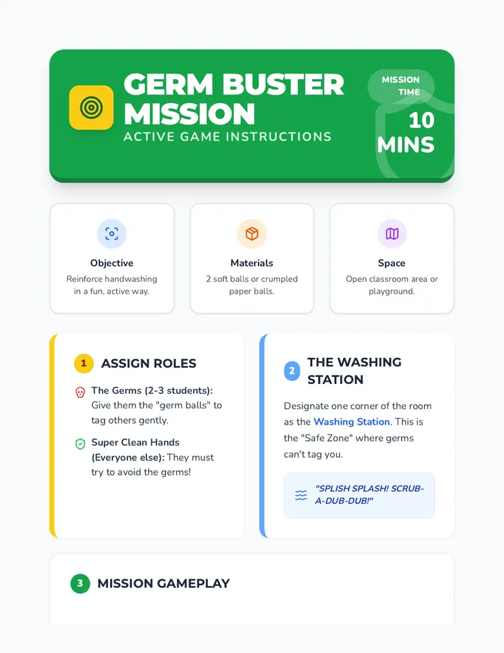 Germ Buster Mission Game