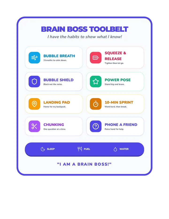 Brain Boss Toolbelt Reference Sheet