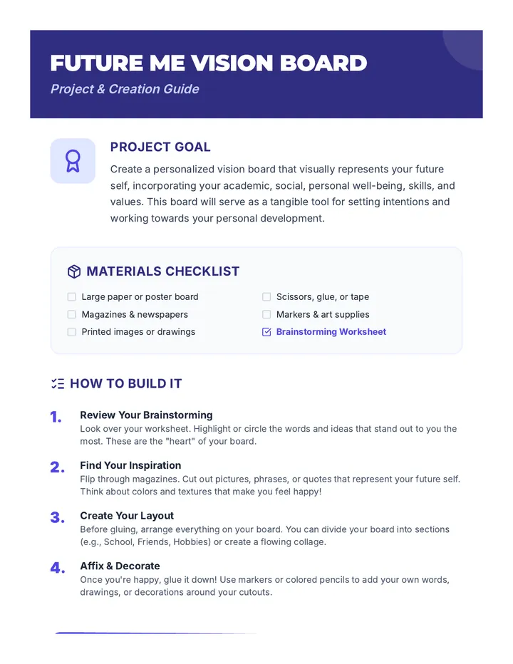 Future Me Project Guide