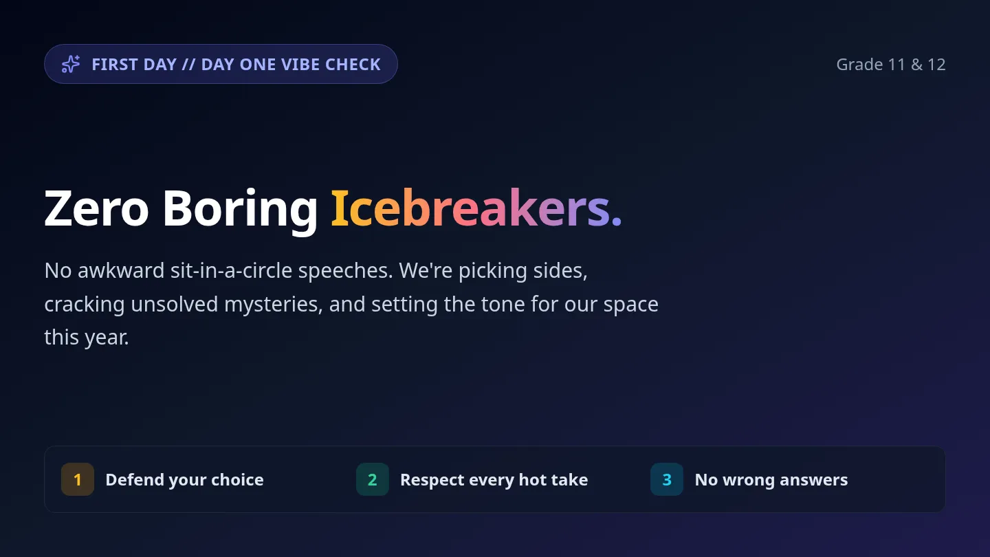 Icebreaker Showdown Slides