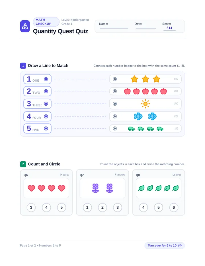 Quantity Quest Quiz