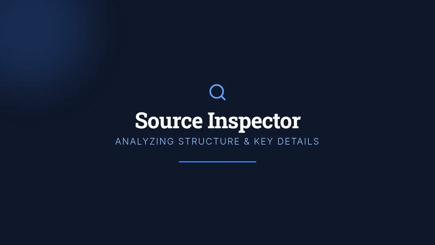 Source Inspector Slides
