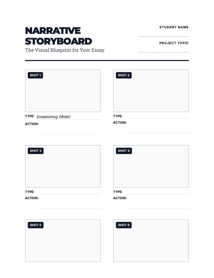 Narrative Storyboard Template
