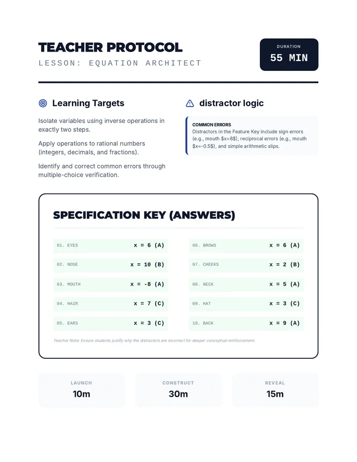 Equation Architect Teacher Guide