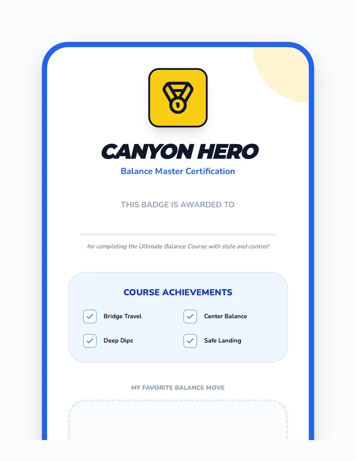 Gymnastics Hero Badge