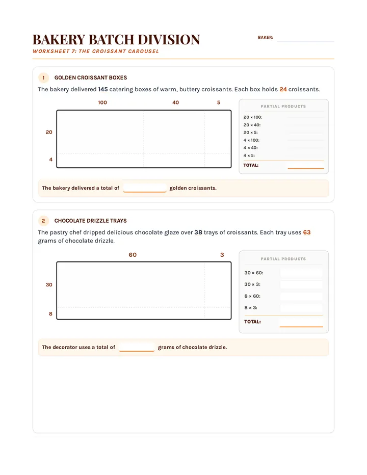 Croissant Carousel Worksheet
