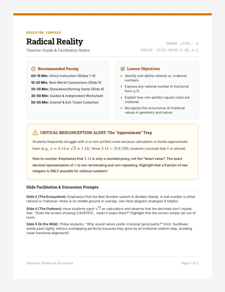 Radical Reality Teacher Guide
