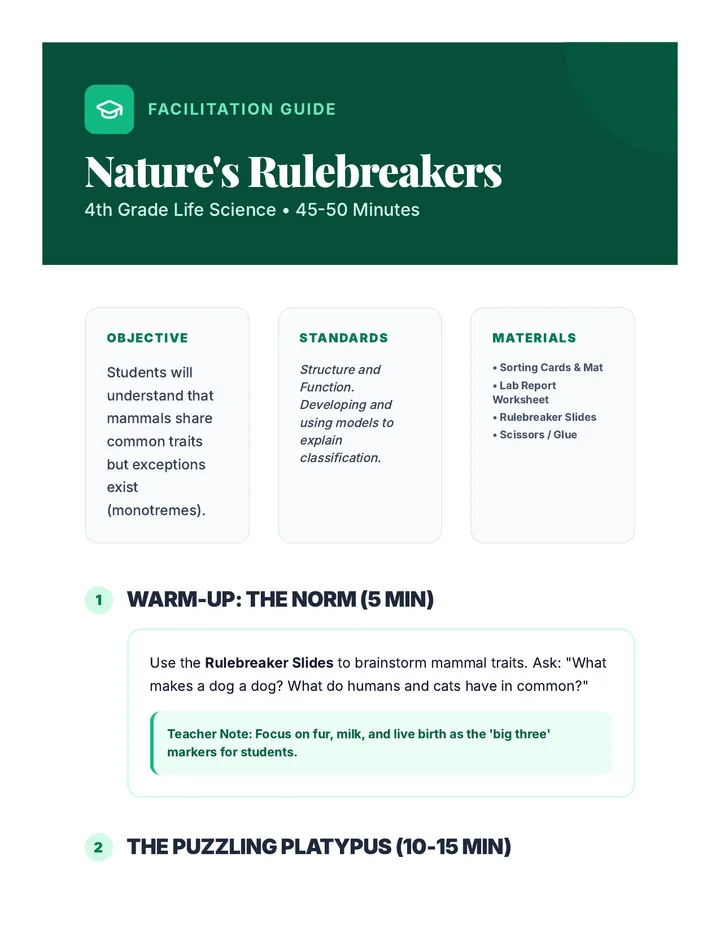 Nature's Rulebreakers Facilitation Guide