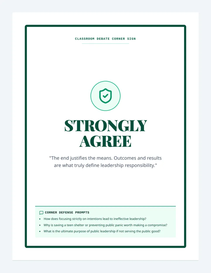 Four-Corners Ethical Stance Boards