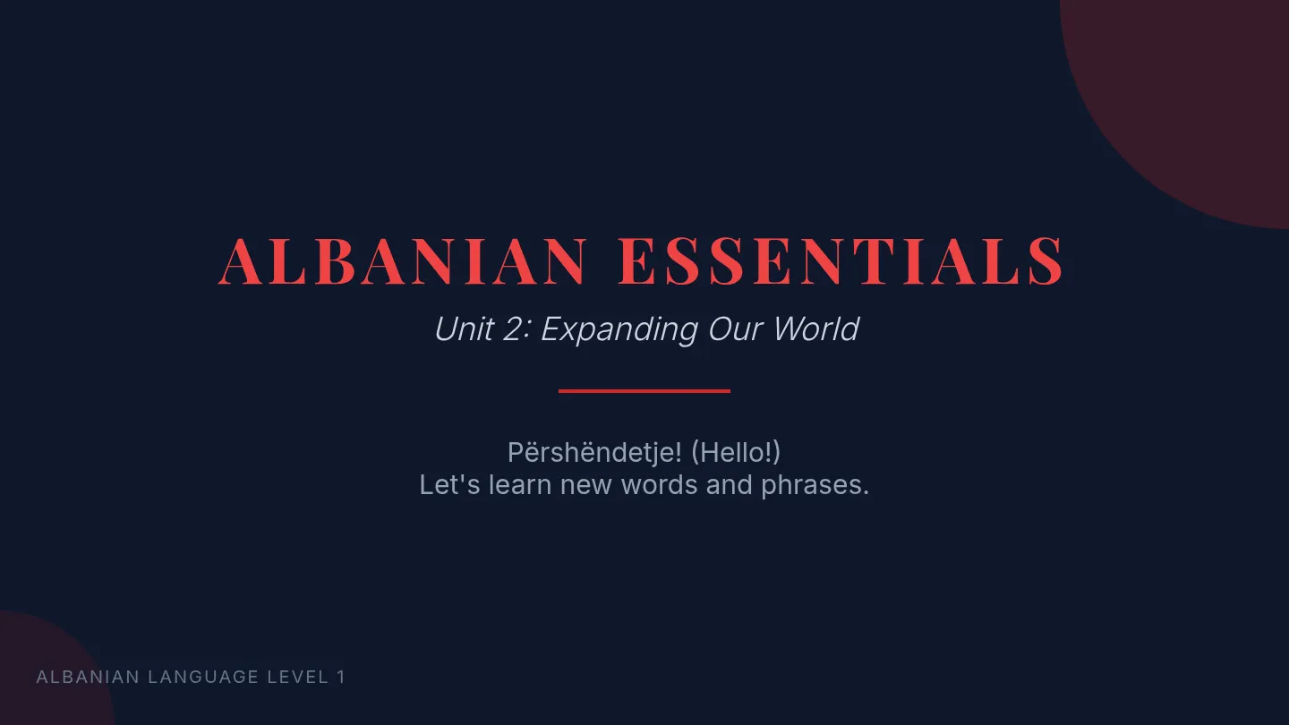 Albanian Essentials Slide Deck