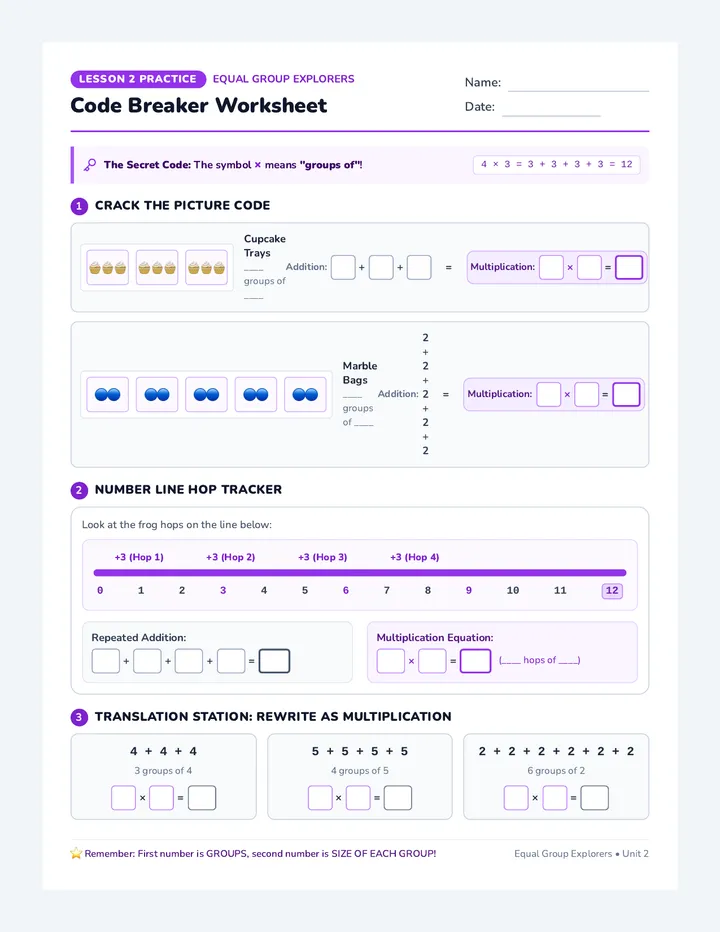 Code Breaker Worksheet