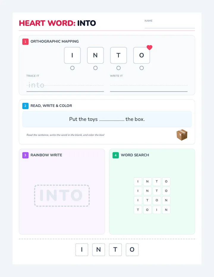 People and Action Practice Pages Set 4