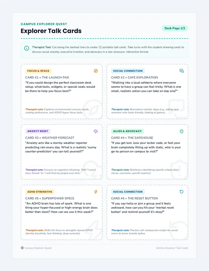 Explorer Talk Cards