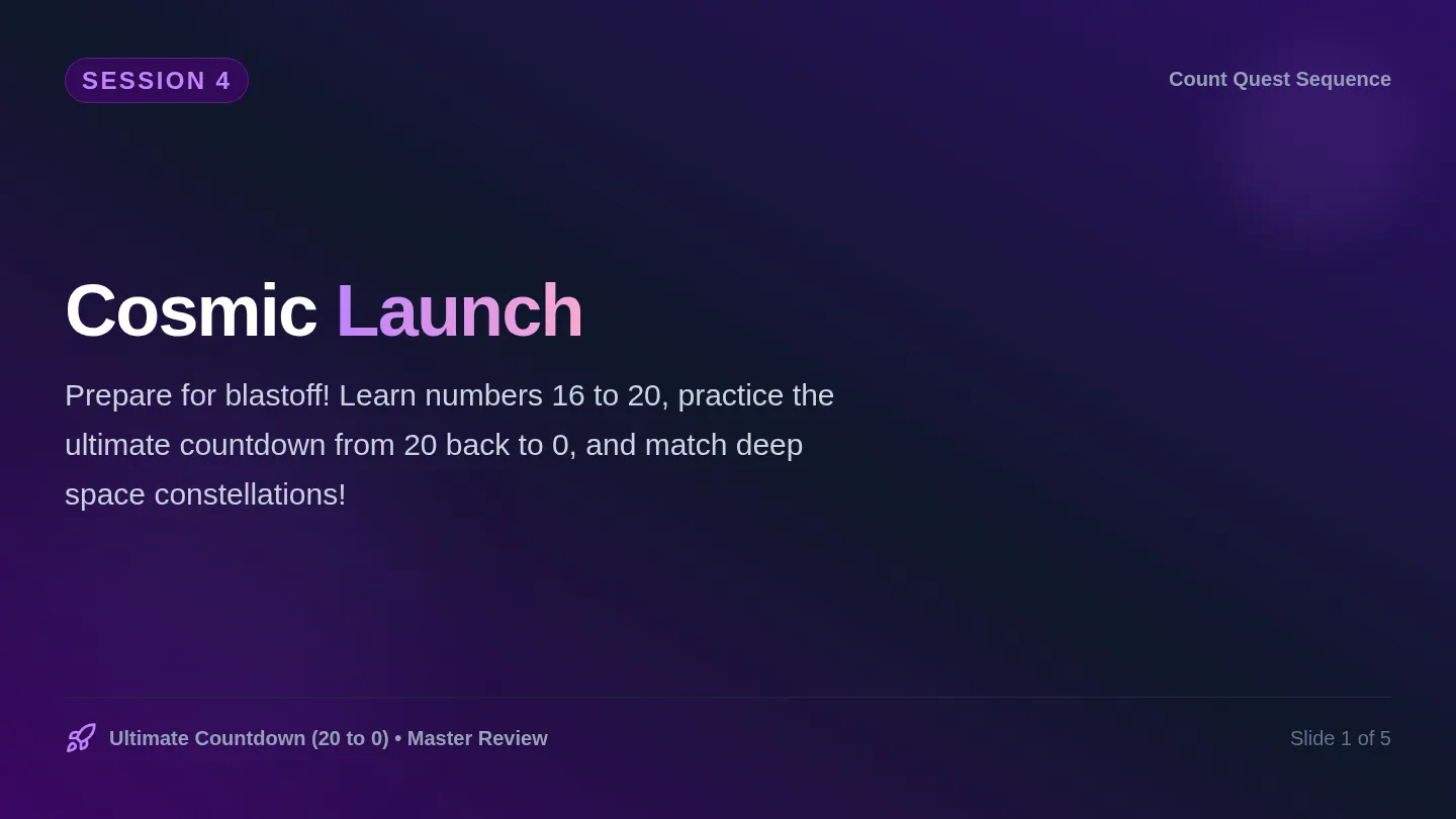 Cosmic Launch Slides