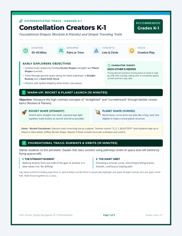 Constellation Creators K-1 Lesson Plan