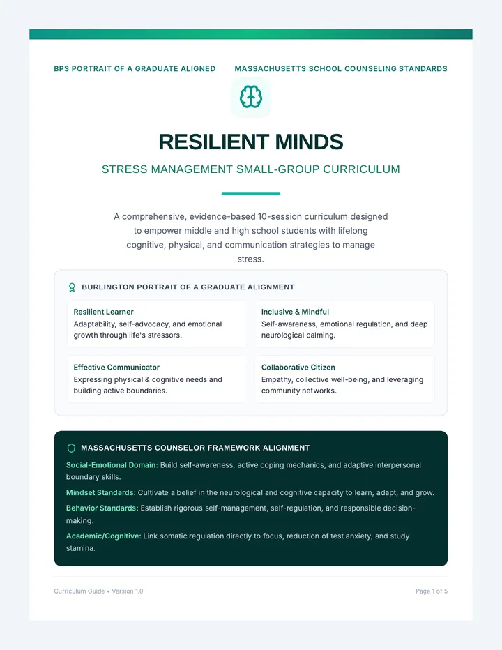 Resilient Minds Curriculum Guide