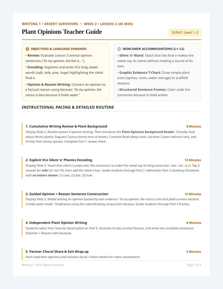 Desert Rats Teacher Guide
