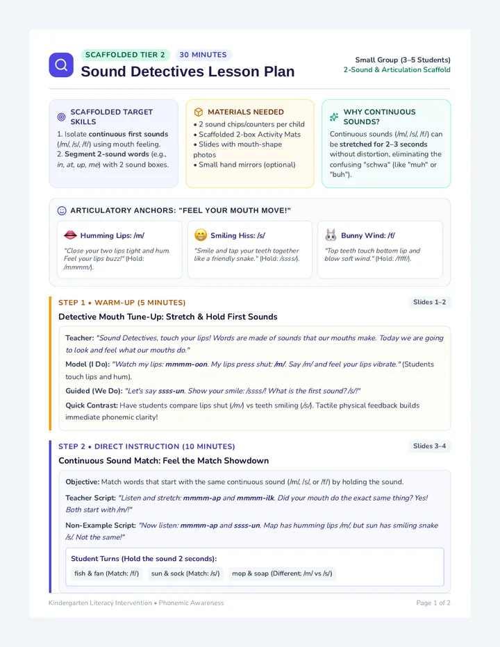 Sound Detectives Teacher Guide